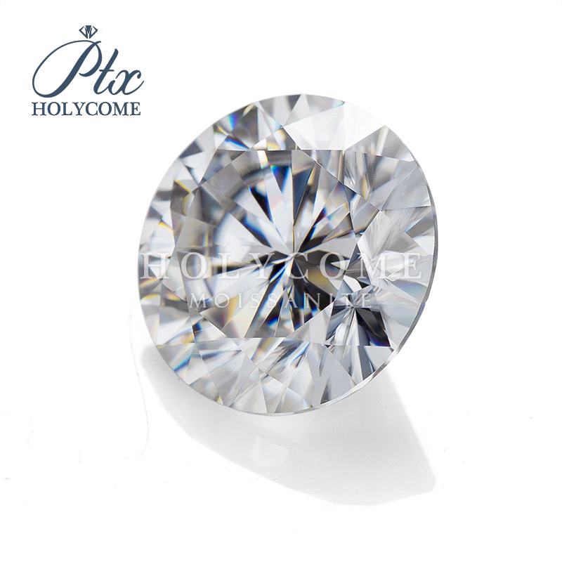 Round Shape 10 Hearts 10 Arrows Cut D VVS1 Loose Moissanite Synthetic Stone 1 Carat 6.5mm Lab Created Diamond GRA Certificate for Jewelry Making