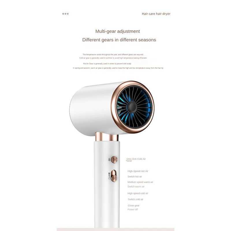 EU PlugHair DryerPowerfulHot Cold Wind Air Brush Hair Dryer2000W 5-Step Hair Dryer Quick Drying z250520