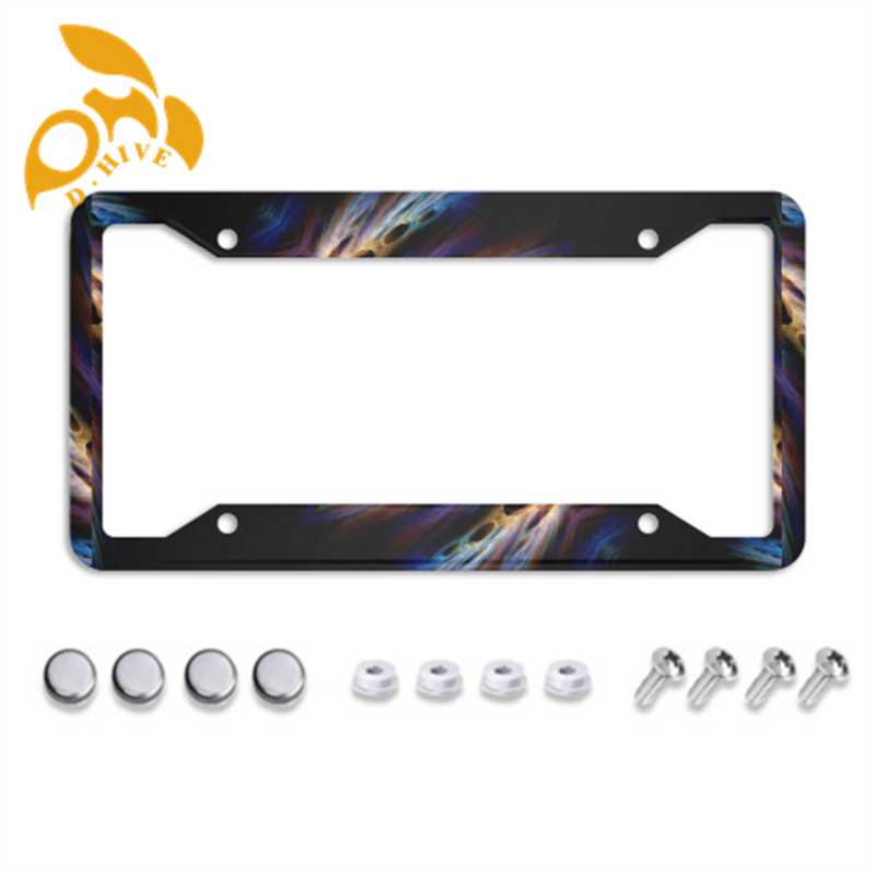 Free Shipping new designer customized Exterior Accessories License Plate Frames printing Four holes
