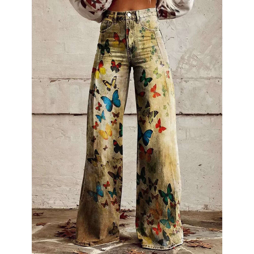 Xiyin TEMU Large Women's Casual Pants Thin Imitation Jeans