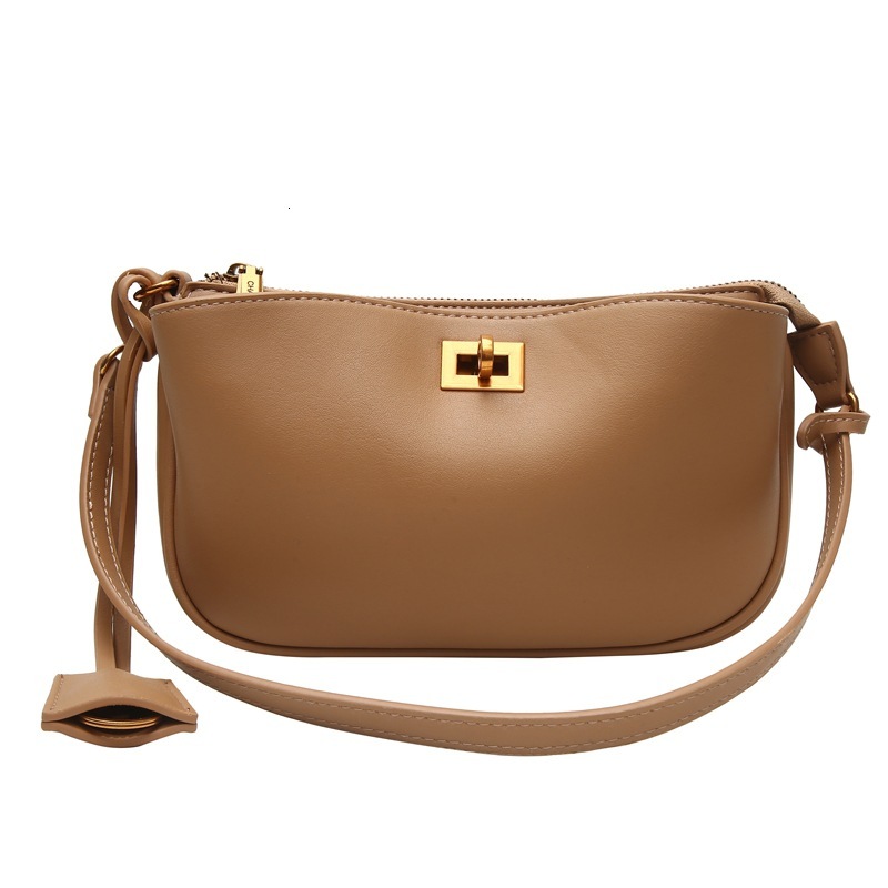 Free Shipping Designer Women's Crossbody Bag Urban Fashion Luxury Wine Red Handbag, High-end And Versatile New Buckle Commuting Shoulder Bag