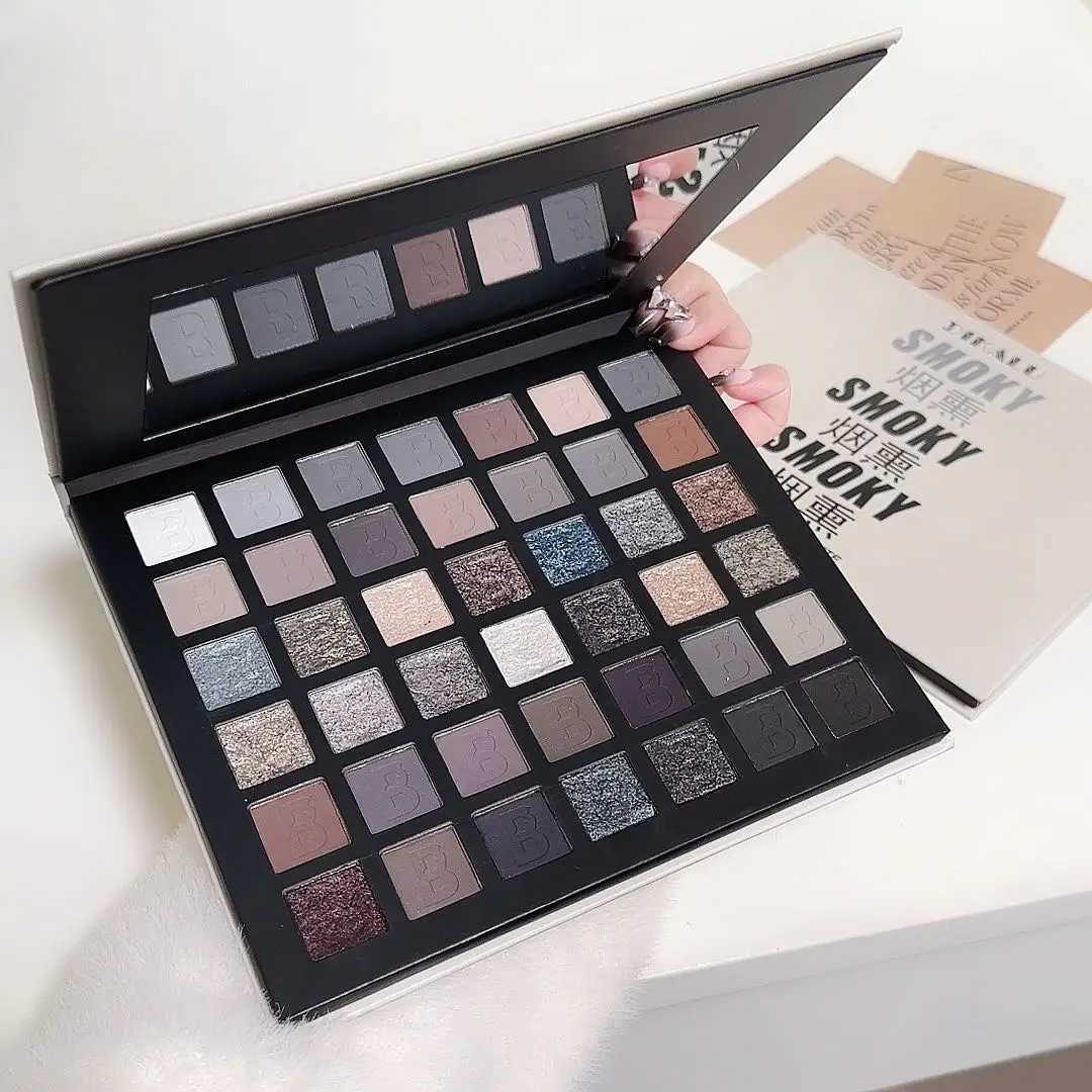 SALE Super Smoked Plate! 42-color eyeshadow palette SMOKY matte pearlescent bright long-lasting color black purple whitXJ250520