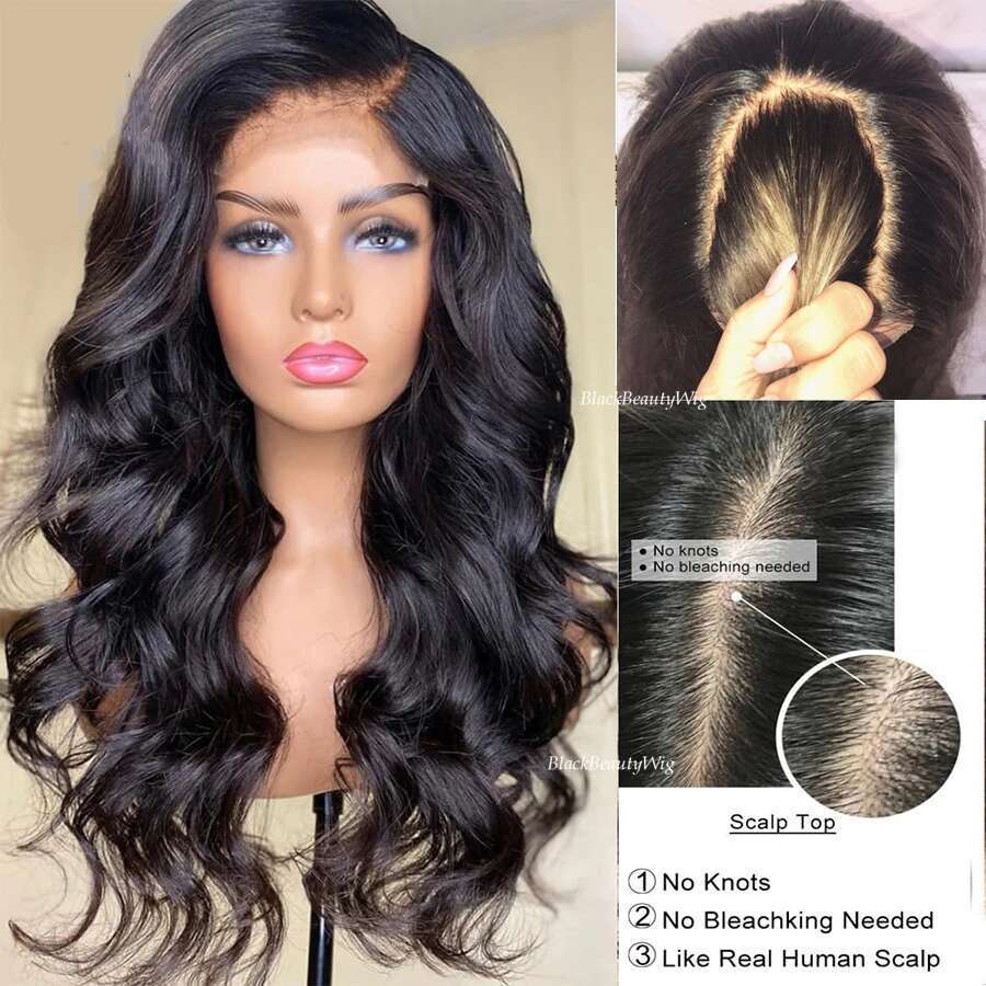 Loose Wavy 5x5 Top Malaysian Pre Plucked Glueless Silk Base Full Lace Human Wig Baby Hair