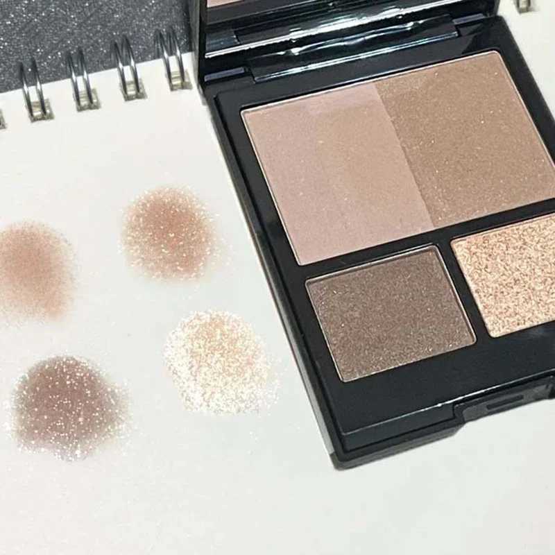 New 4-Color Eyeshadow Palette Earth Brown Matte Glitter Eyeshadow Natural Brighten Pearlescent Shimmer Eye Shadow Makeup PaletteXJ250520