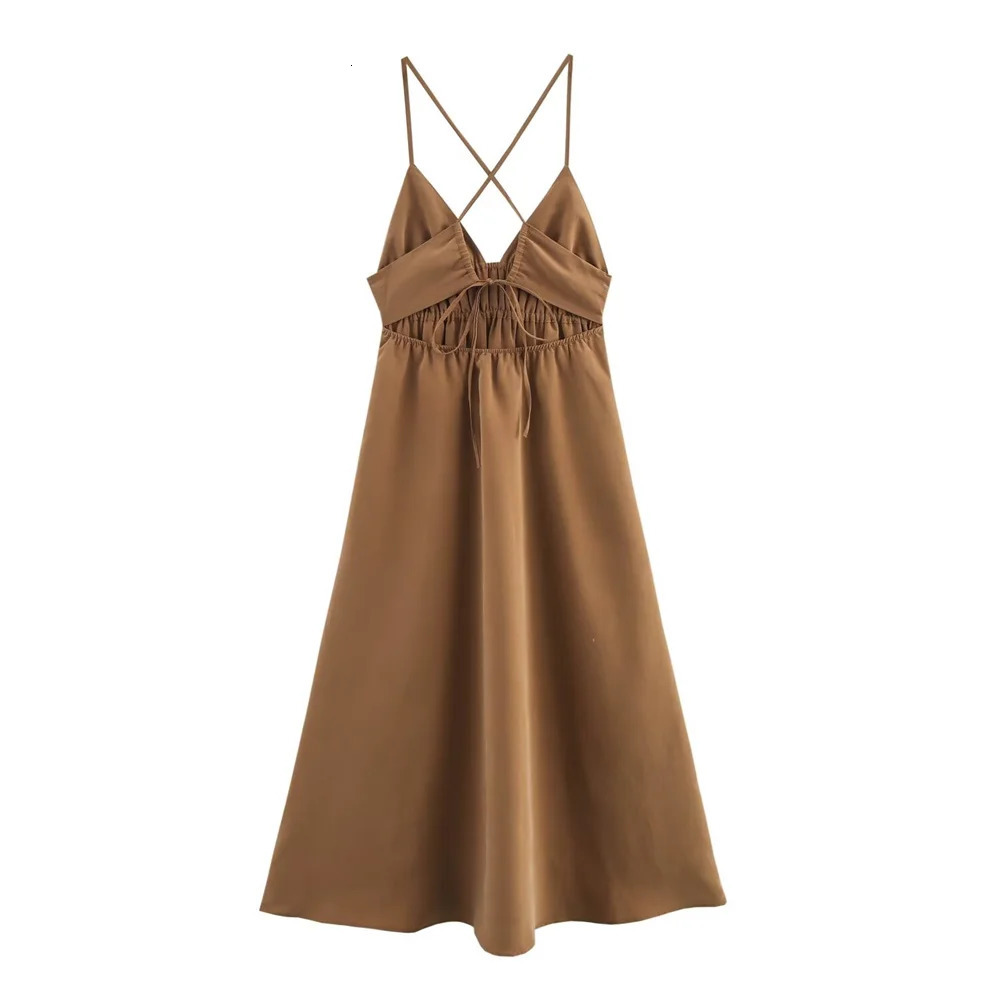 UNIZERA Womens Vertical Flute Dress with strapless backless embellishment for spring and summer womens clothing 250520
