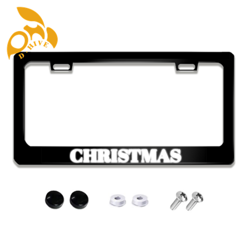 Free Shipping new designer customized Exterior Accessories License Plate Frames printing black