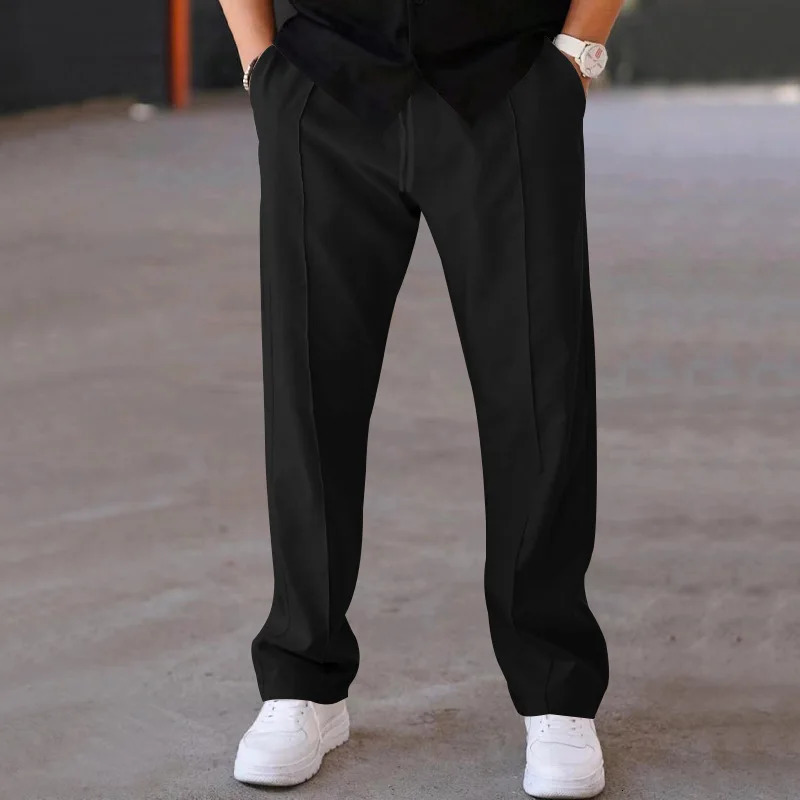 Thin Pants Mens SpringSummer Loose Straight Leg Sports Casual Pants American Oversize Long Leg Pants 250519
