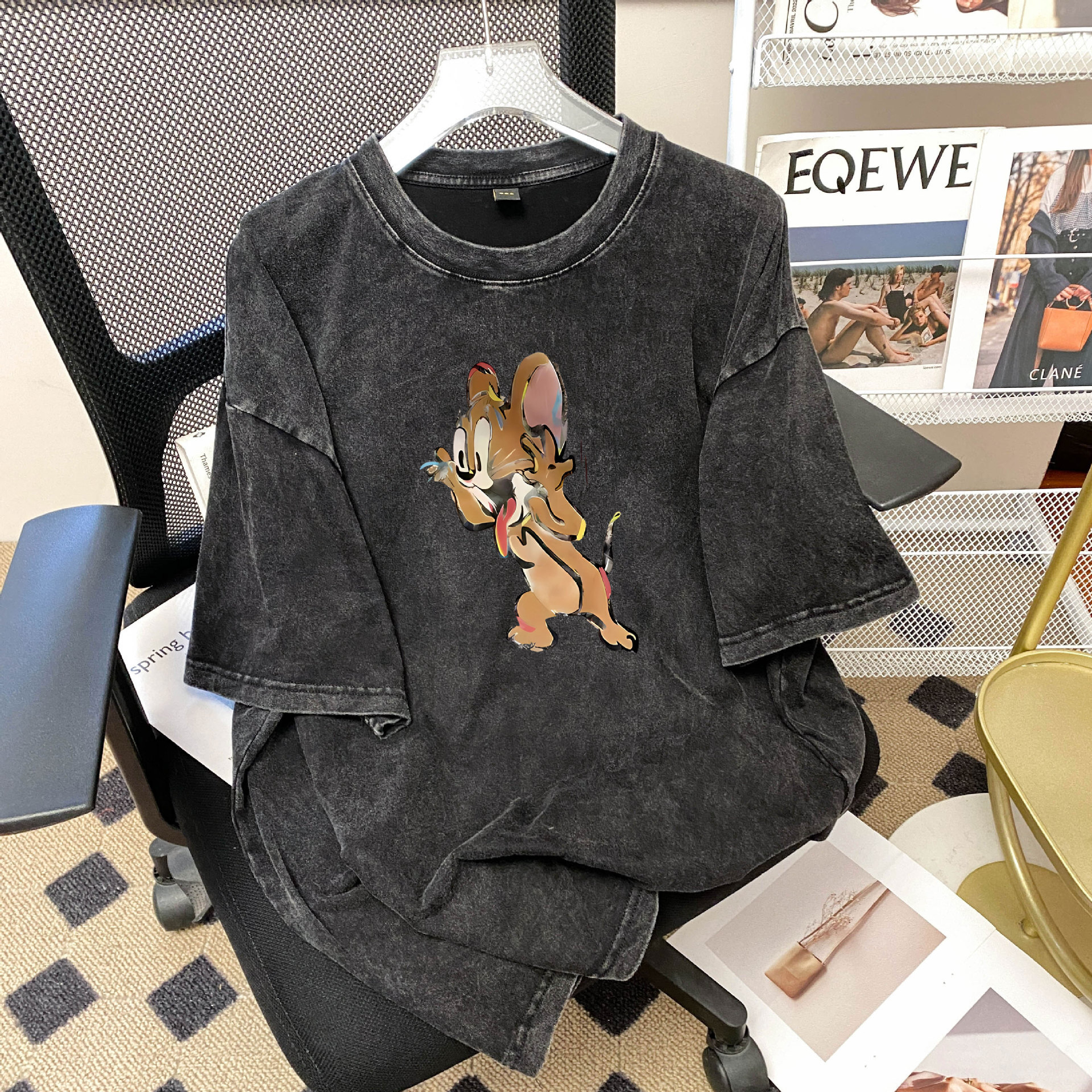 Designer Clothing Cat Pure Cotton Men And Women Summer Loose Plus Size T-shirt Short Sleeved Top 2025 New Item
