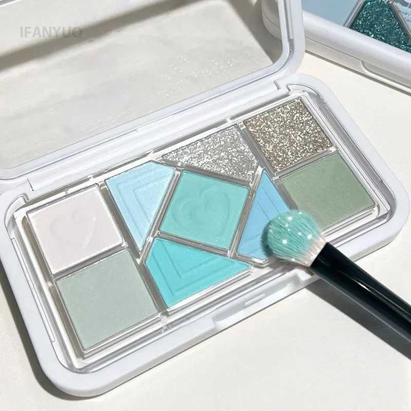 Nine-Color Eyeshadow Palette Blush Highlight Makeup Pearly Highgloss Shimmer Pink Brown Earth Color Fine Sequins Eye ShadowXJ250520