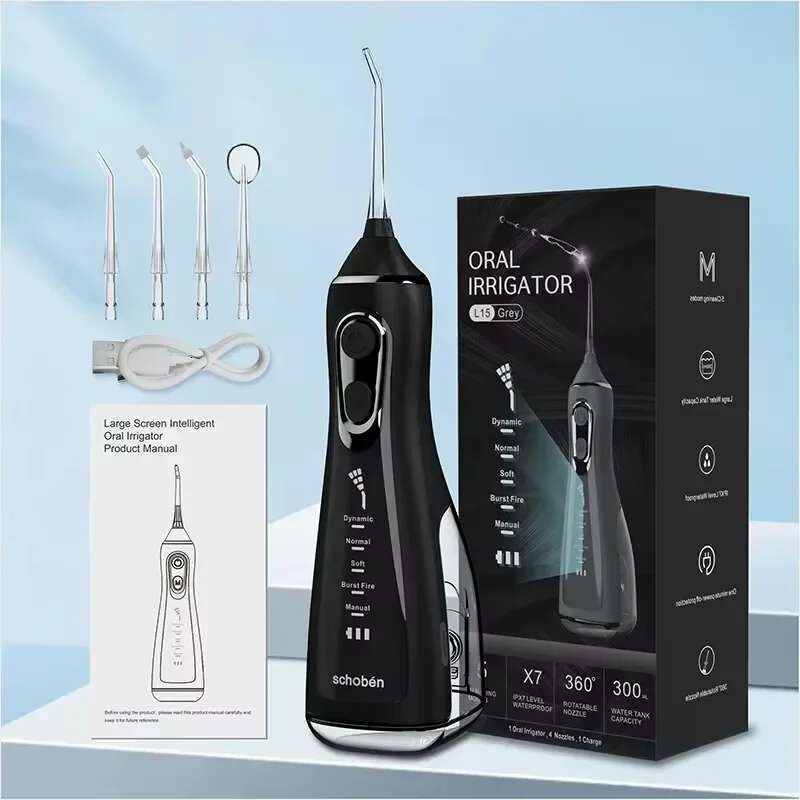 Intelligent Oral Irrigator Portabal Electric Water Flosser Waterproof Teeth Cleaner 5-speed Adjustment Mouth Washing hine