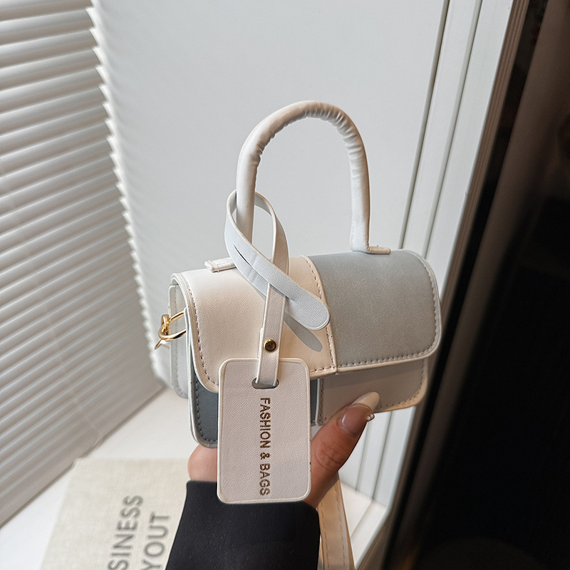 Free Delivery Designer Bag This Year's Popular Fashion Splicing Texture Hand 2025 Summer Commuting Stylish Single Shoulder Crossbody Small Square