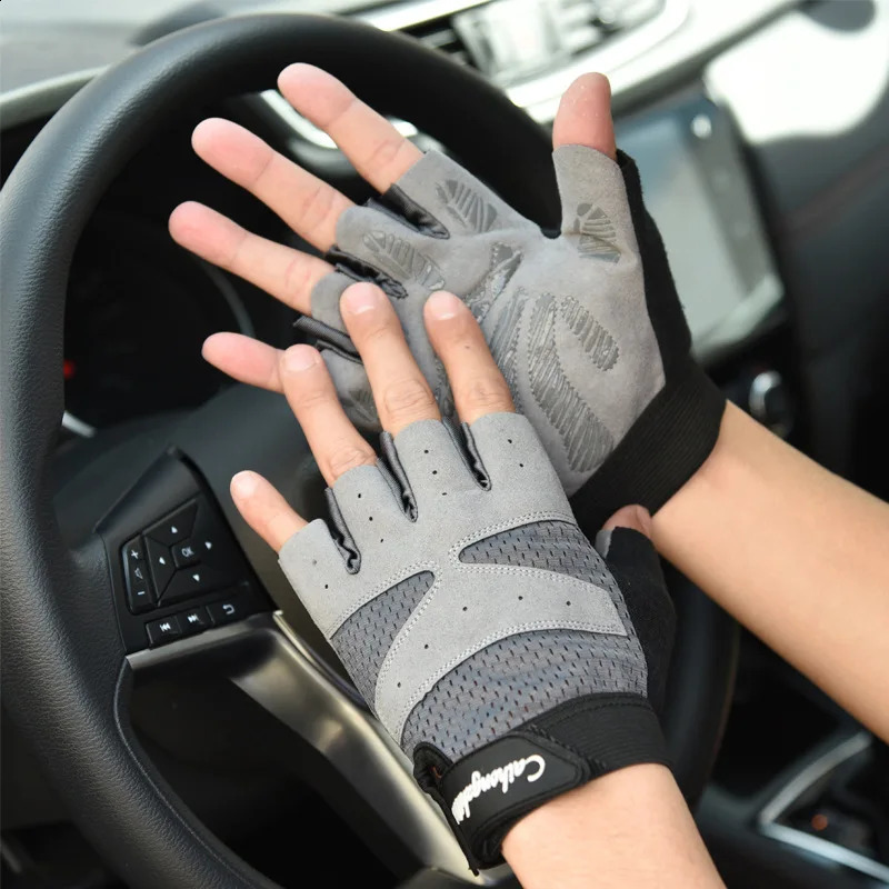 Cycling Fingerless Gloves for Men Women Motorcycle Summer Bicycle Fitness Gym Sports Weightlifting Breathable 250515