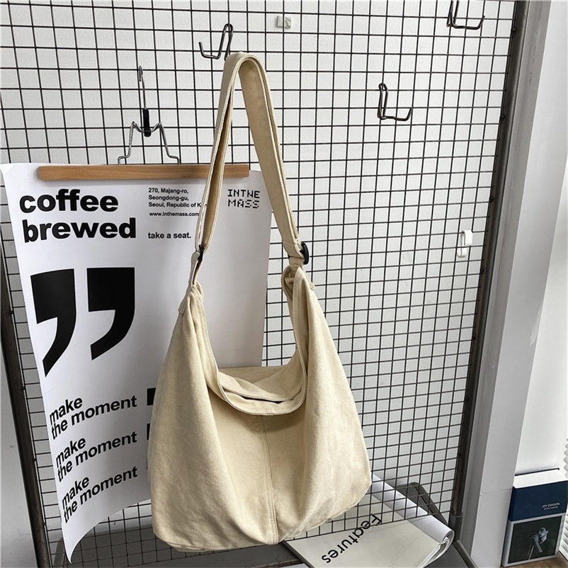 Womens Shoulder Bag Large Canvas Crossbody Bags for Women Cotton Cloth Female Students School Bag Handbags 250519
