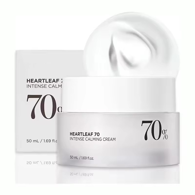 Heartleaf 70 Intense Calming Cream with Ceramide Whitening Cream Moisturizing Facial Cream 50ml Korean Skin care Product