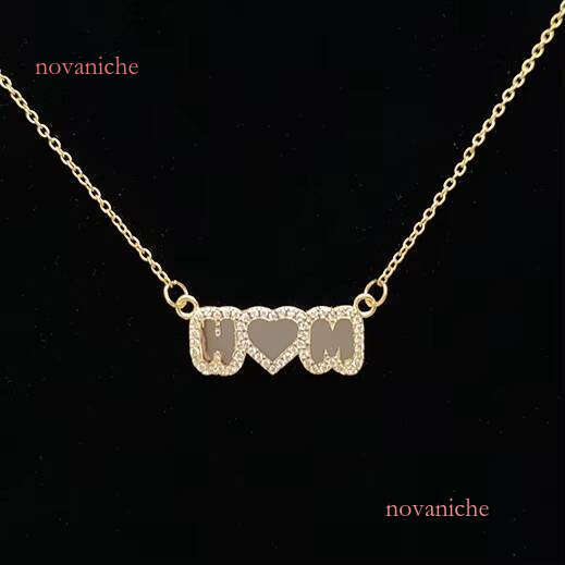 Autumn Cold Pure Sier Zircon Pendant 8mm Gold Mini Name Necklace