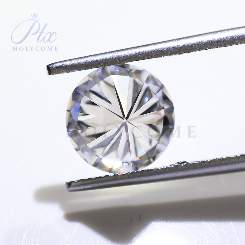 White Belgium Cut Moissanite Stone Round Diamond VVS1 Passed Tester Positive Loose Moissanite Gemstones Jewelry Making GRA