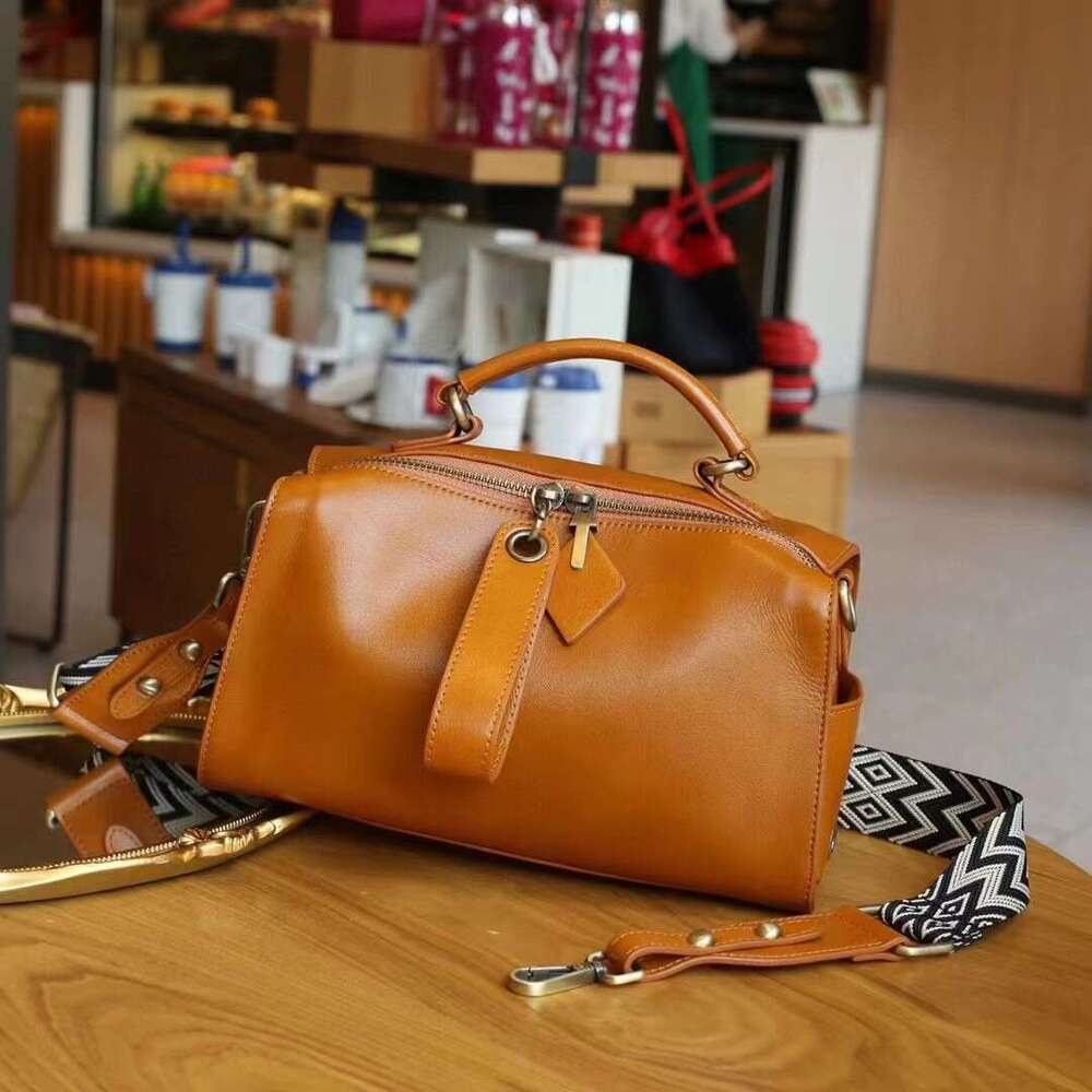 Spring Summer Luxury Large Capacity Boston Small Square Women s Diagonal Cross Soft Leather Shoulder Bag