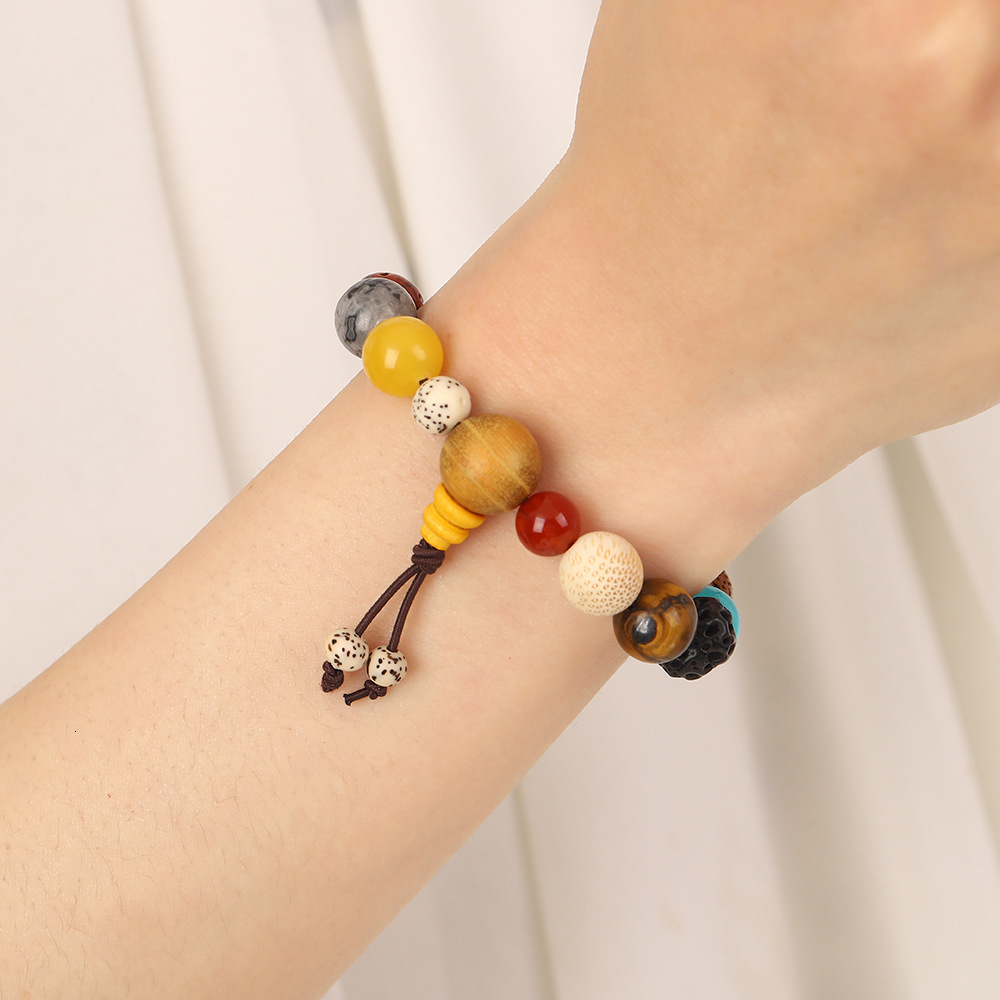 Eighteen Prayer Beads, Treasures, Bodhi Seed Creative Transfer Handstring, Couple's Scenic Area Cultural and Playful Bracelet