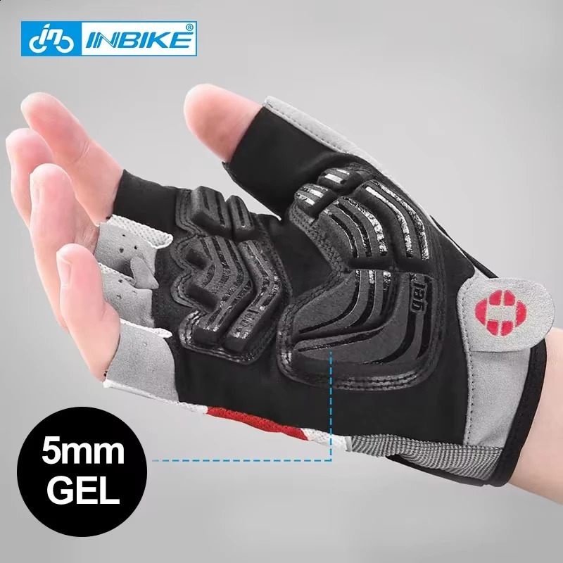 INBIKE Shockproof GEL Pad Cycling Gloves Half Finger Sport Men Women Summer Bicycle Gym Fitness MTB IF239 250515