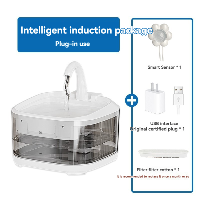 New Silent Pet Water Dispenser with Large Capacity Circulating Filtration and Active Water Automatic Water Dispenser Smart Cat and Dog Water Feeder