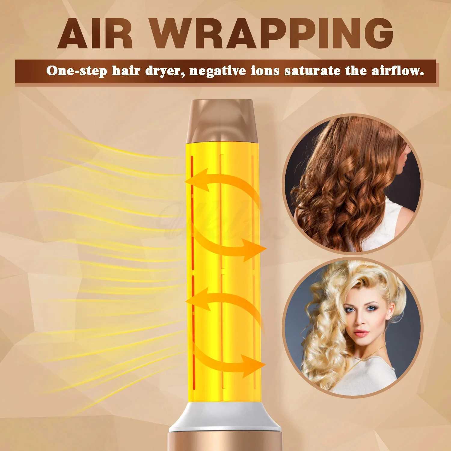 7 in 1 Multi-function High Speed Brushless Noise Reduction Styling Hair Dryer Hair Comb Can Be Exchanged Hot Air Comb z250520