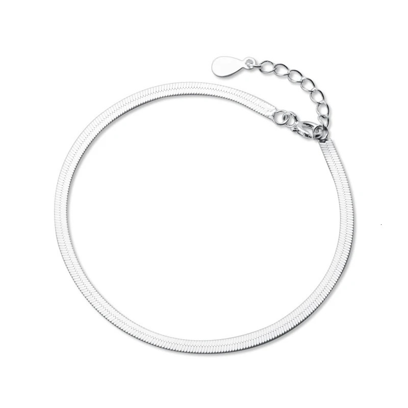 Modian Classic 925 Sterling Silver Charm Braceket or Anklet for Women Adjustable Snake Bone Chain Fine Jewelry 250520