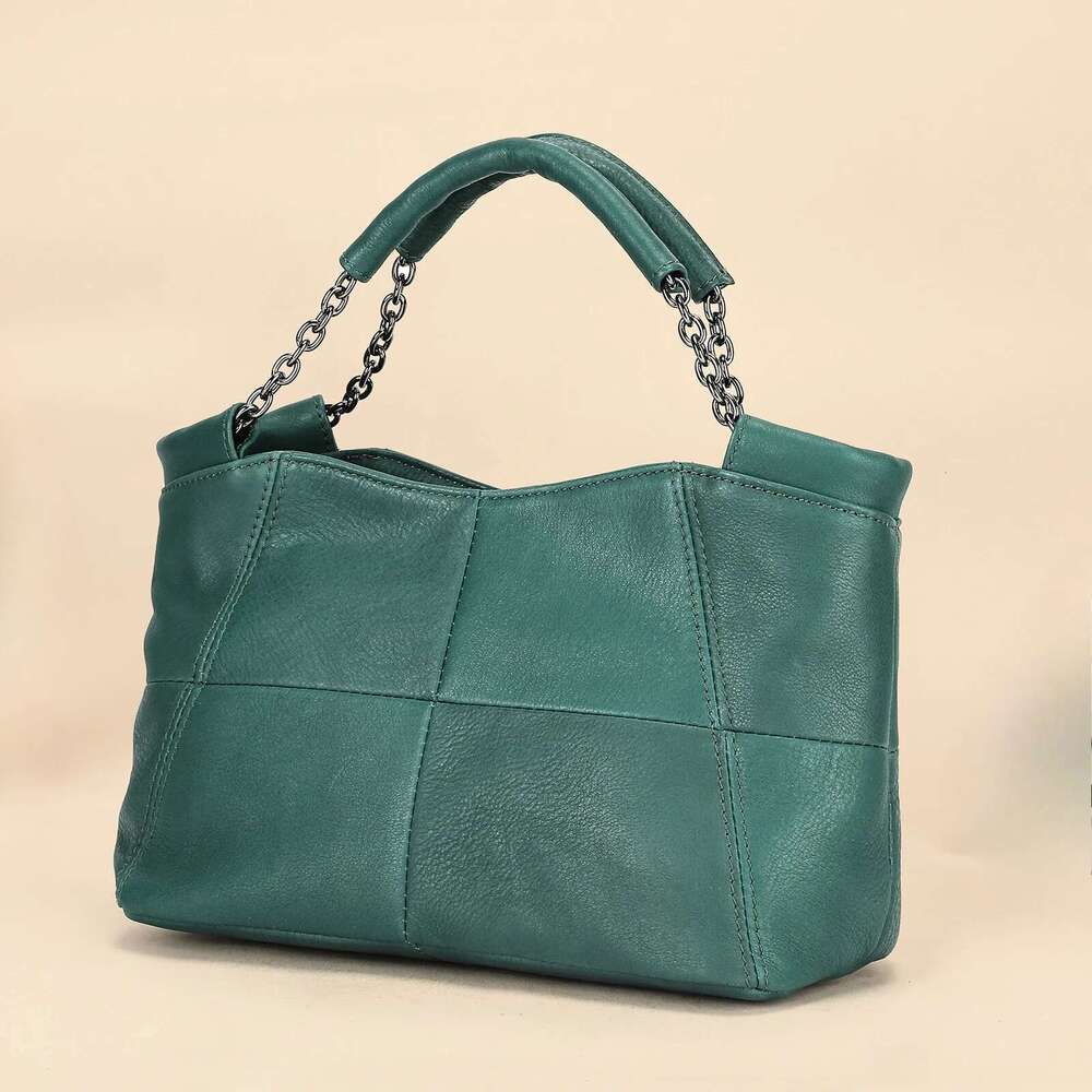 Top selling first layer cowhide bucket women's large capacity fashionable bag, handbag, leather shoulder bag