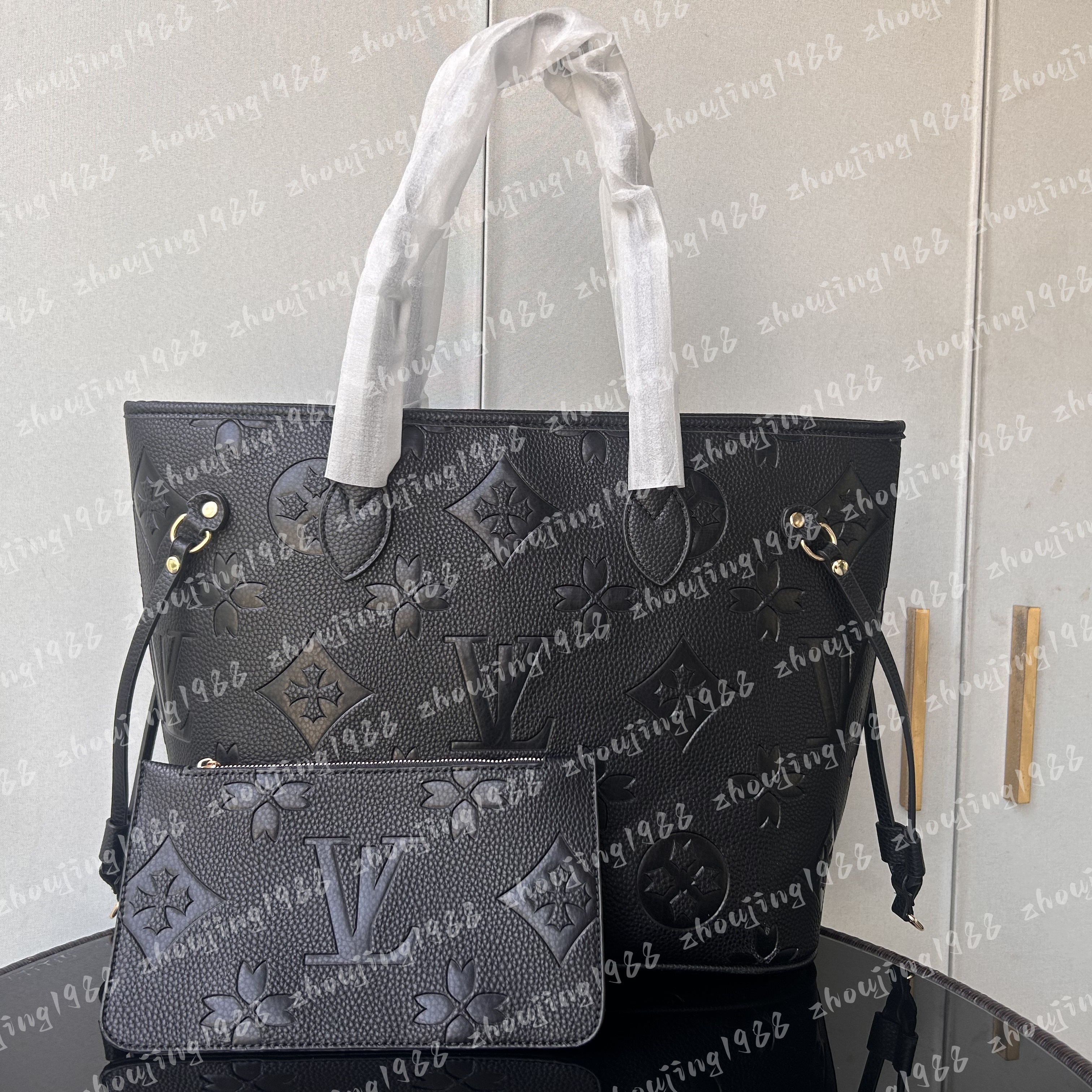 Designer Bag Embossed Flower Large Capacity Totes Bags Fashion 2ps Femme Leather Women Shoulder composite Bags Messenger Luxurys Handbag Lady Purse Woman backpack