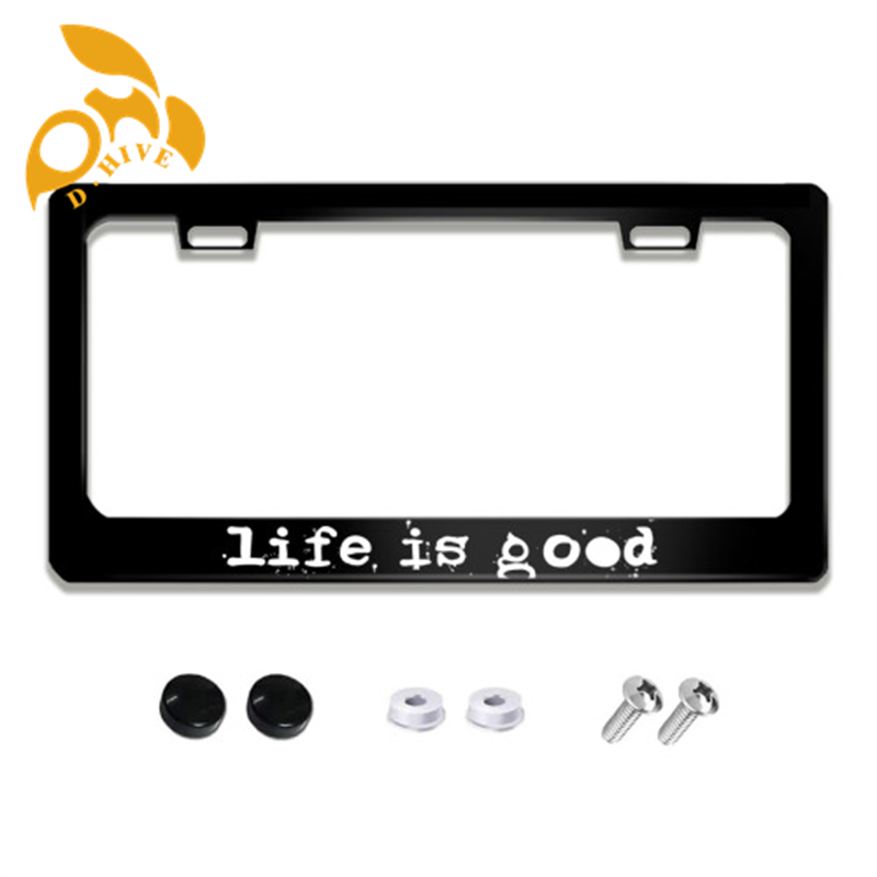Free Shipping new designer customized Exterior Accessories License Plate Frames printing black