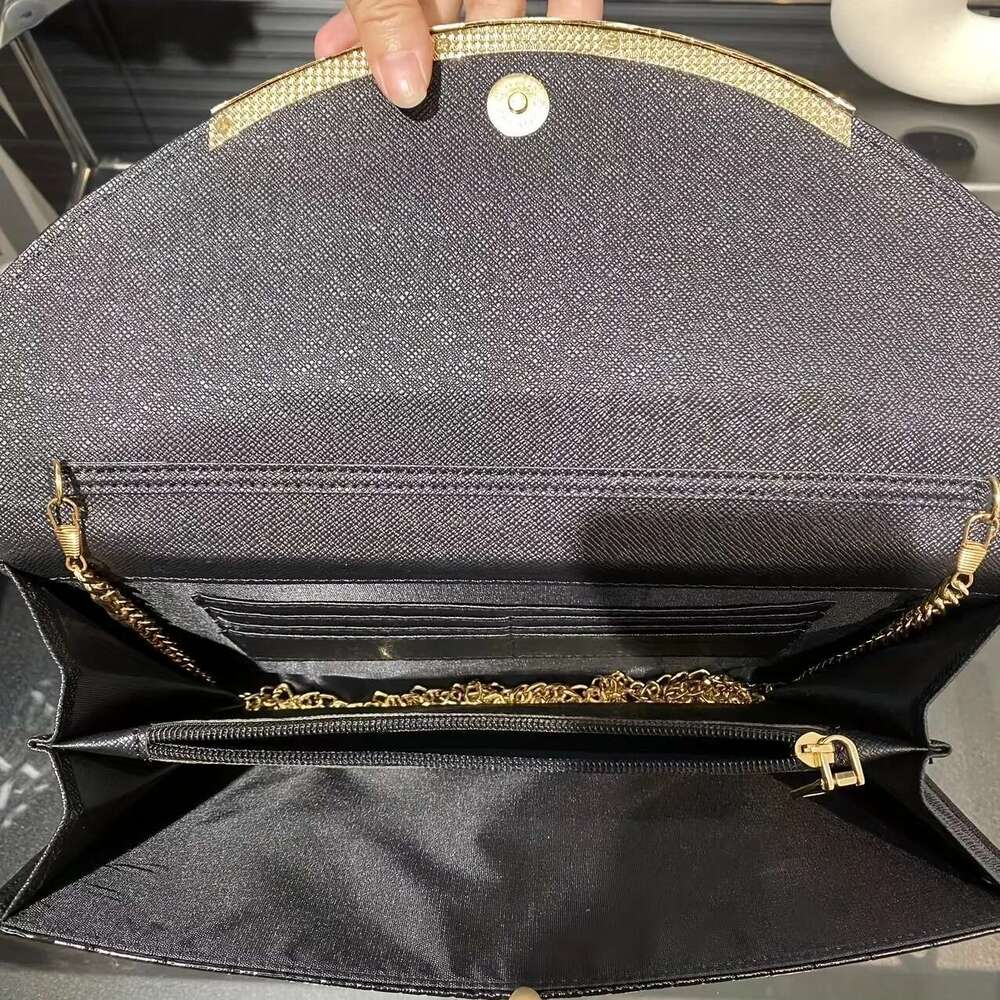 Patent Leather Women's Large Capacity Chain Clutch Single Shoulder Straddle Bag