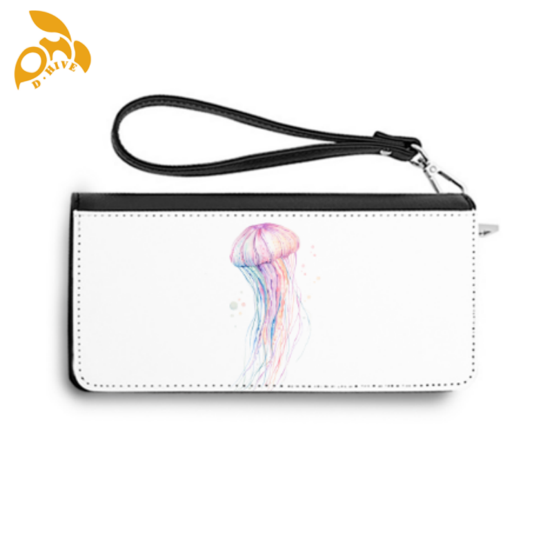 Free shipping TOP designers customize round beige,fashion white and black wallets for adults.
