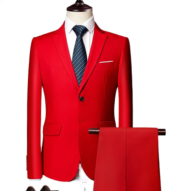 Mens Business Casual Wedding Suit Black Two-Piece Set with Waistcoat And Trousers Fashionable And Handsome Trend 250519