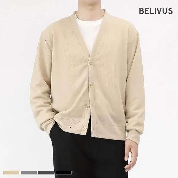 Belivus/Men S Cardigan/Bcm013/In-Between Season/Knit/Plain Colored/Outerwear Designer