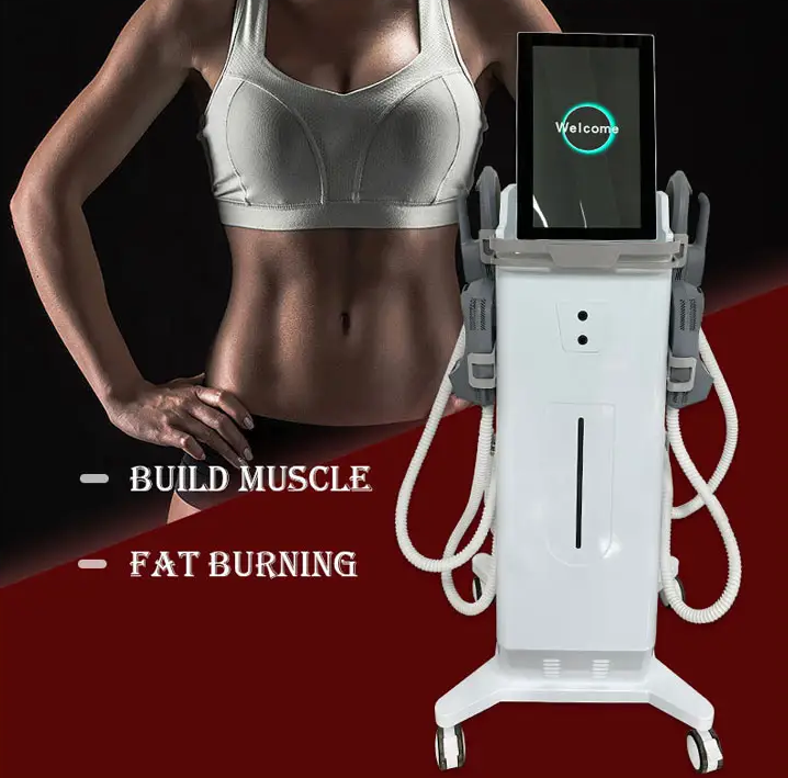 EMS Muscle Sculpting Slimming Machine Muscle Stimulator EMS Muscle Stimulation 4 Handles 2800W High Quality HI-EMT