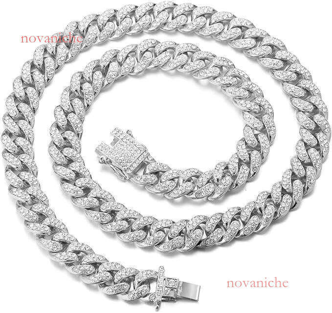 Gold Sier Plated Party Men and Women's Gift Micro inlaid Zircon Hip Hop Cuban Copper Chain