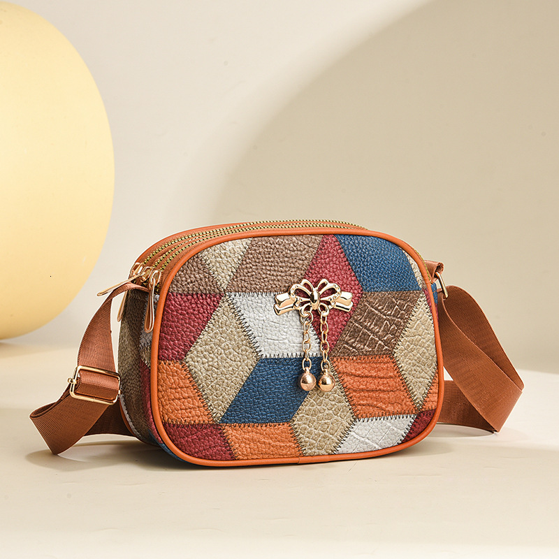 Top quality Brand High Quality New Style New women's splicing PU casual backpack commuting shoulder crossbody bag New Free Delivery Designer Bag