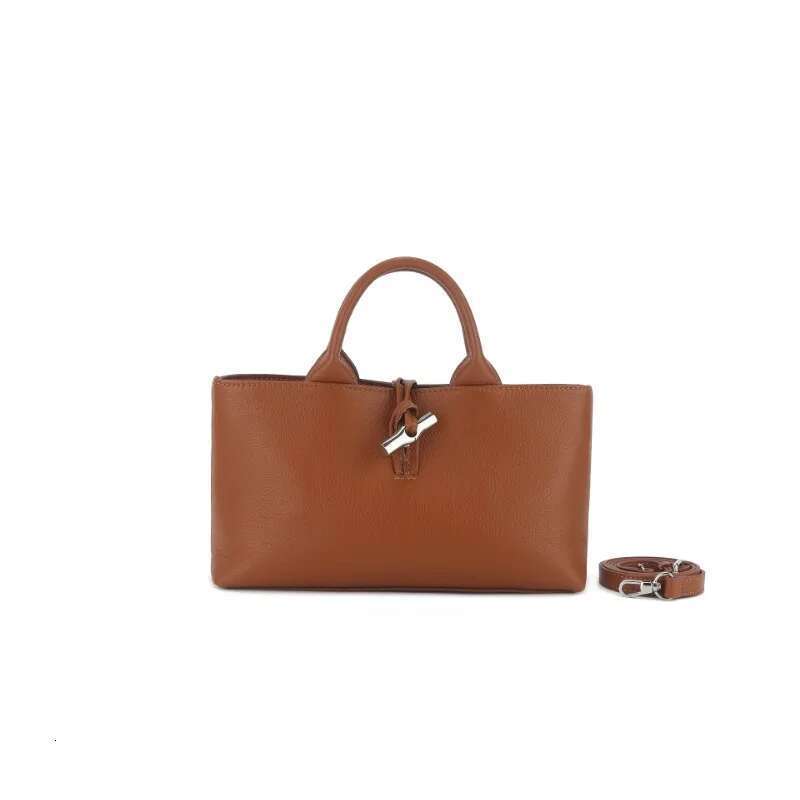 VOAETEC 2025 New Versatile Cowhide Bucket Women's Fashion Hand Commuter Shoulder Crossbody Bamboo Bag