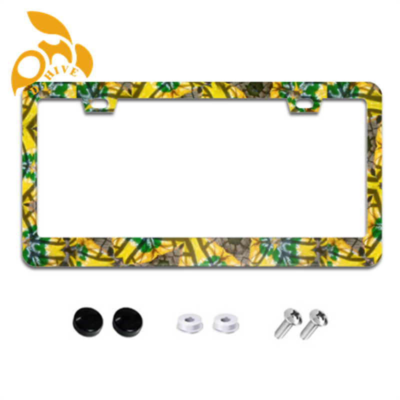 Free Shipping new designer customized Exterior Accessories License Plate Frames printing Flat hole license plate holder