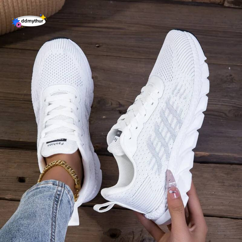 Women for Female High Quality Fashion Classic Sneakers Comfortable Breathable Soft White Casual Running Shoes ddmythur