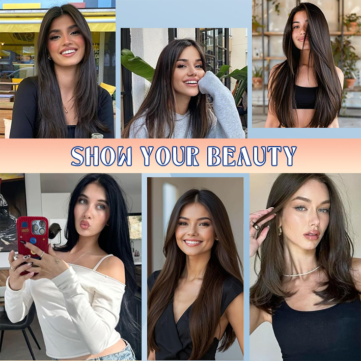 360 ° 3D wig human hair accessory | 6-inch x 5.5-inch 20 inch clip on lace headband with natural side bangs