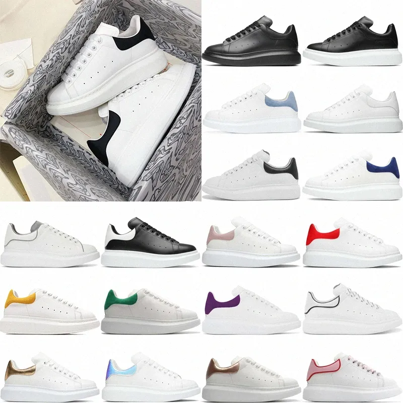 Leather Suede Velvet Lace Up Chaussures De Espadrilles Unisex Sports Trainer Designer Shoes for Mens Womens Oversized Sneaker Platform Scarpe White Black