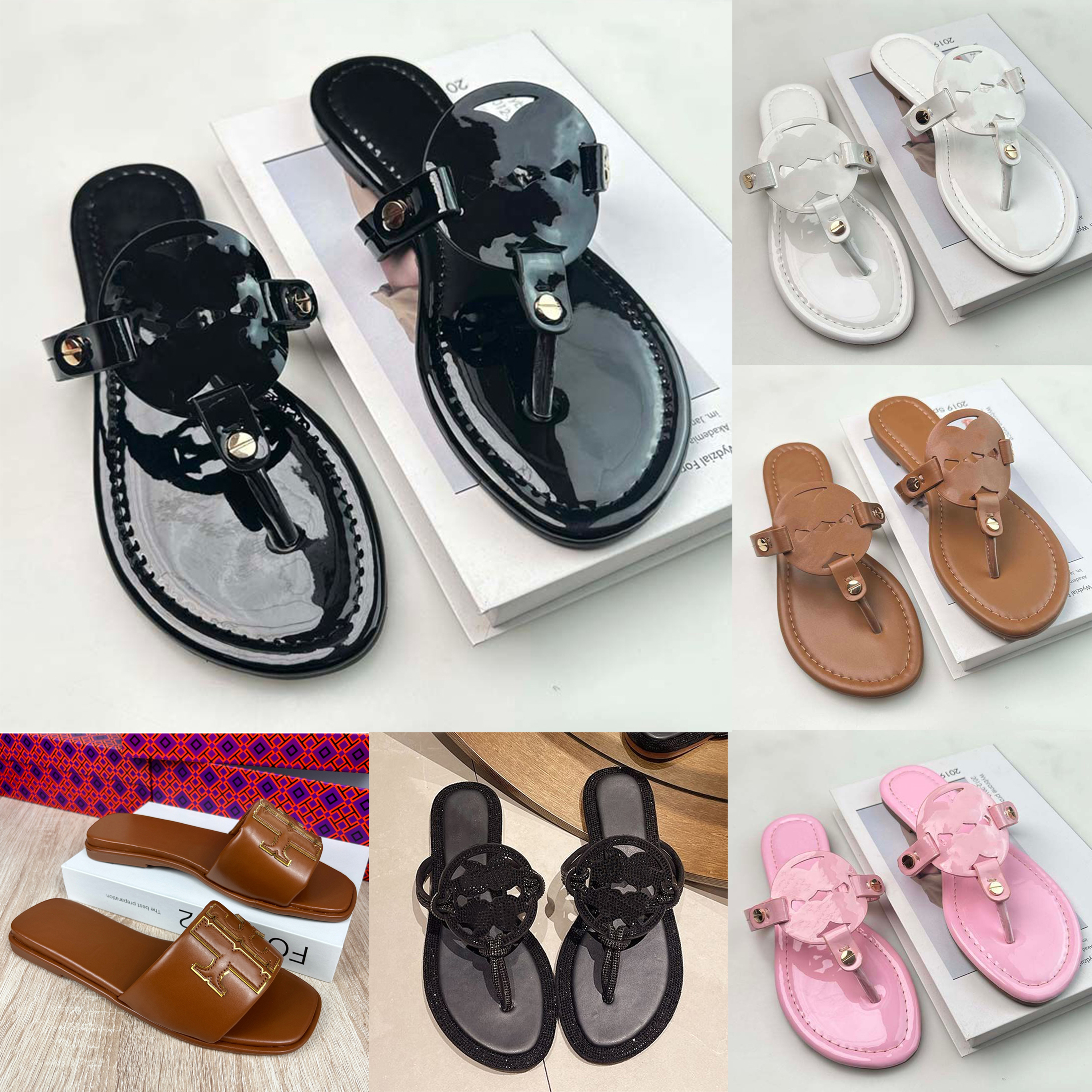 Designer Shoes Womens Slippers and Sandals Fashionable Summer Slippers Herringbone Slippers Flat Bottom Beach Shoes Toe Slippers Designer Sandals 35-43