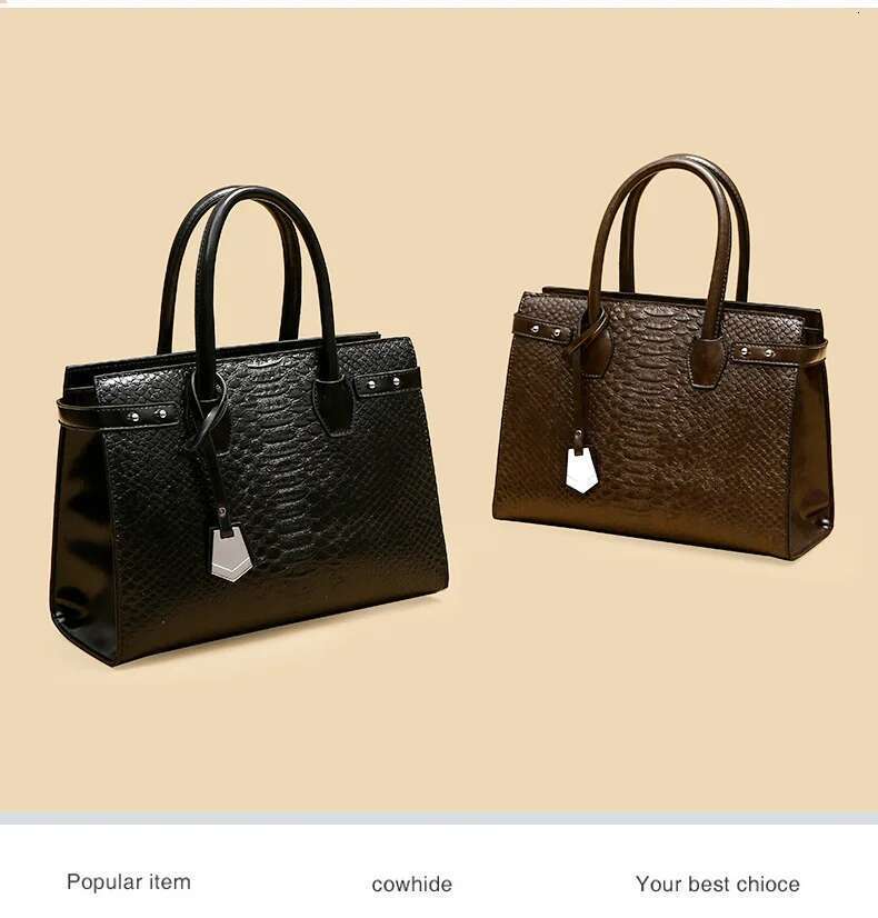 2025 Crocodile-Emed Tote Bag Women Vintage Spacious Shoulder Crossbody Purse Anti-Theft Fashion Work Travel Handbag