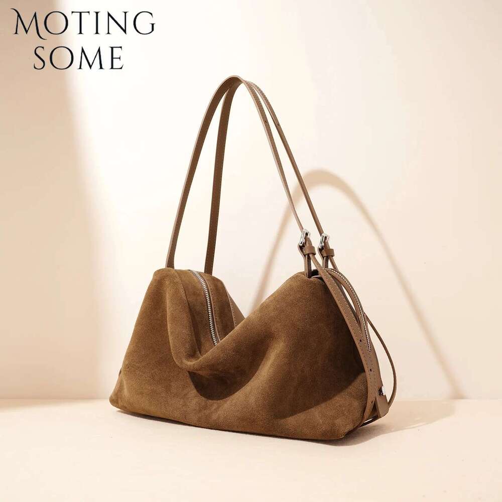 Women's Bags Designer Motingsome Suede Satchel Bag Woman Pillow Purses Handbag Large Capacity Shoulder Pouch Designer Soft Bags Fashion Tote