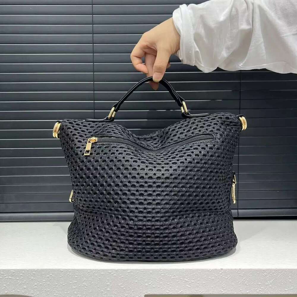 Women's Fashion Mesh Lightweight Bag Daily Use Portable Wide Shoulder Strap Multifunctional Crossbody Handbag