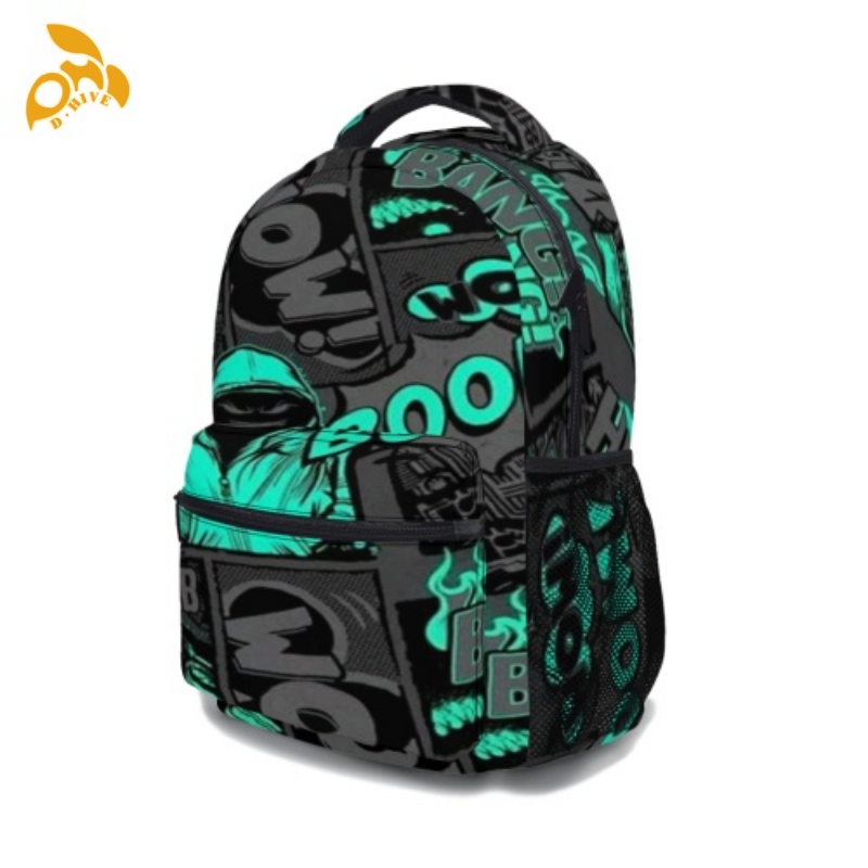 Free delivery. Top designers customize lightweight and high-quality full-print student schoolbags in beige, white and black.