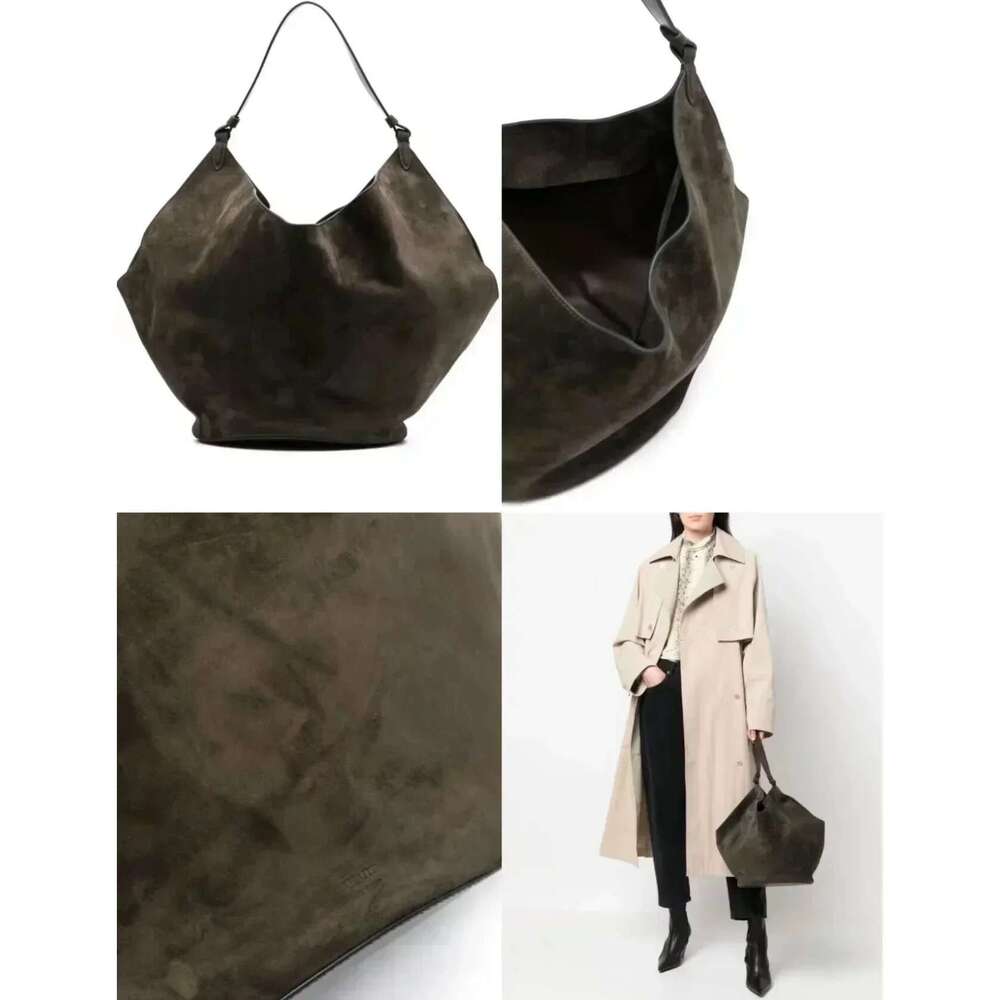 Autumn and Winter Handbag Genuine Leather Dumpling Bucket Bag Niche Shoulder Tote