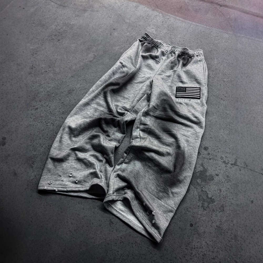 Millennium New/Old Hole Design Casual Women's Trendy Harajuku Fashion Embroidered Pants Gothic Street Hip Hop Straight