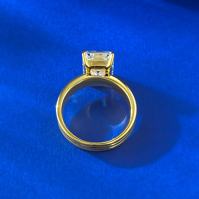 Timeless Beauty - Designer S925 Silver Gold-Plated Rectangle Gemstone Piece Ideal For Milestones
