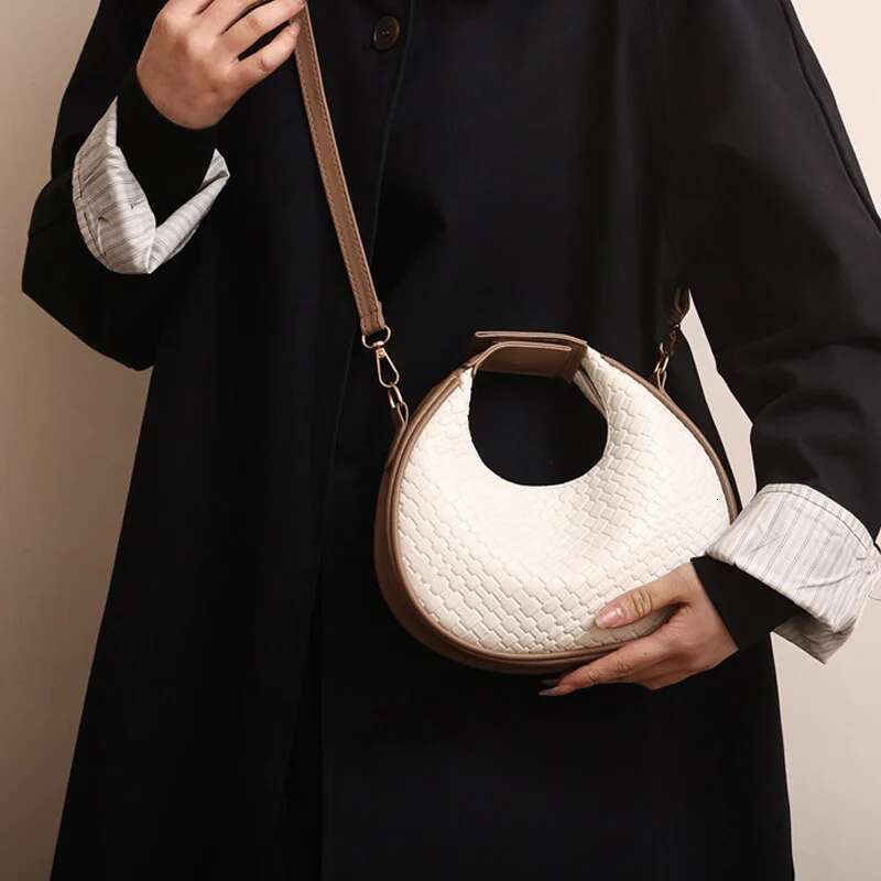 PU Leather Shoulder Fashion Solid Color Lattice Crossbody Small Bag Ladies Trend Designer Handbags